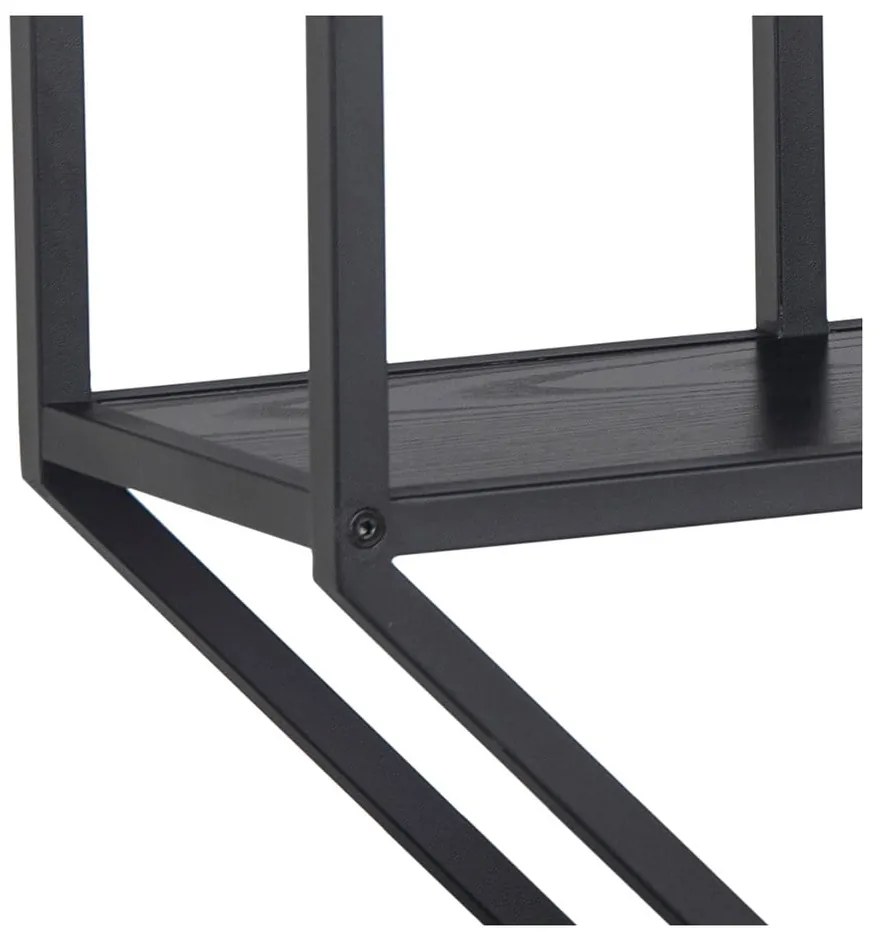 Čierna nástenná polica Actona Seaford