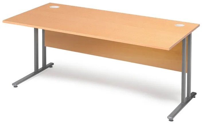 Kancelársky pracovný stôl FLEXUS, rovný, 1600x800 mm, buk