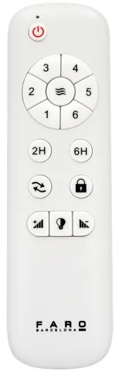 FARO 33524 - LED Stropný ventilátor POROS LED/15W/230V biela/hnedá