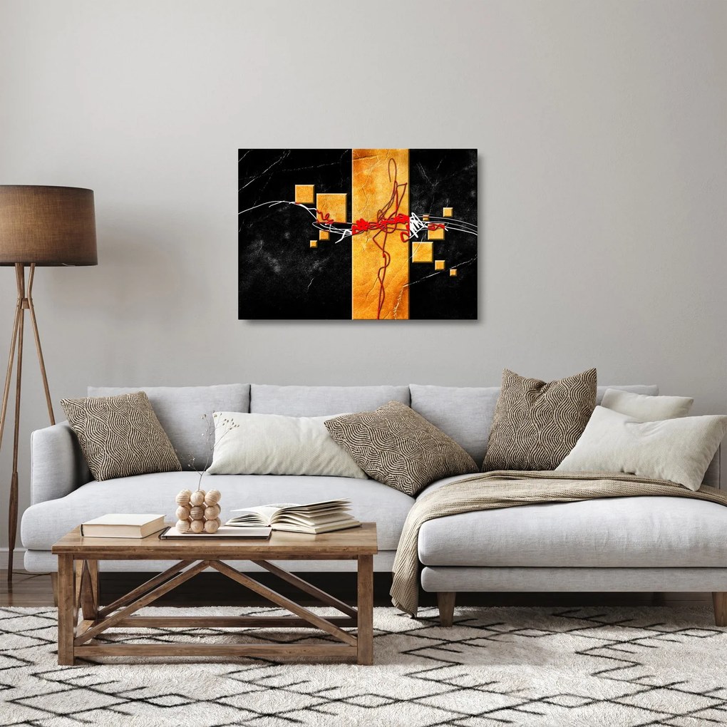 Abstraktný sklenený obraz - Tanečnice (70x50 cm)