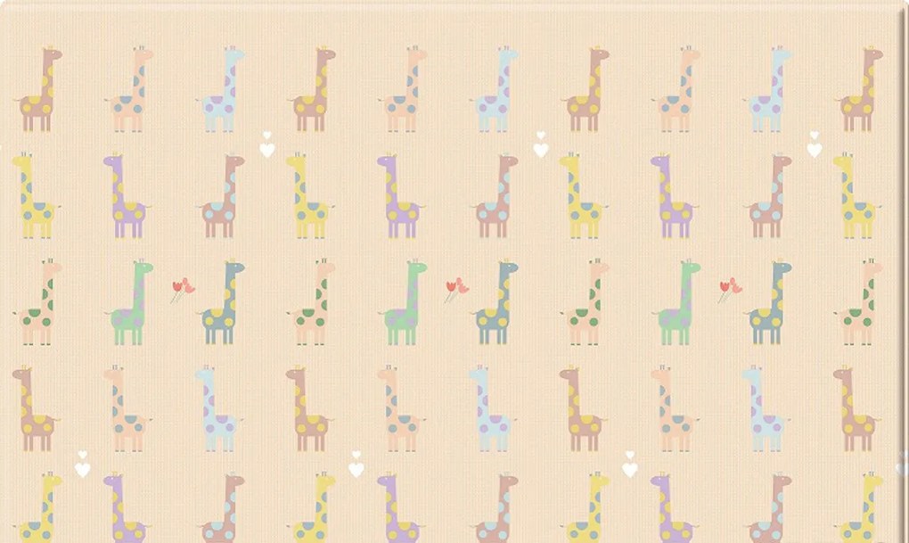 Oboustranný protiskluzový koberec Zamilovaná žirafa - 125x185 cm