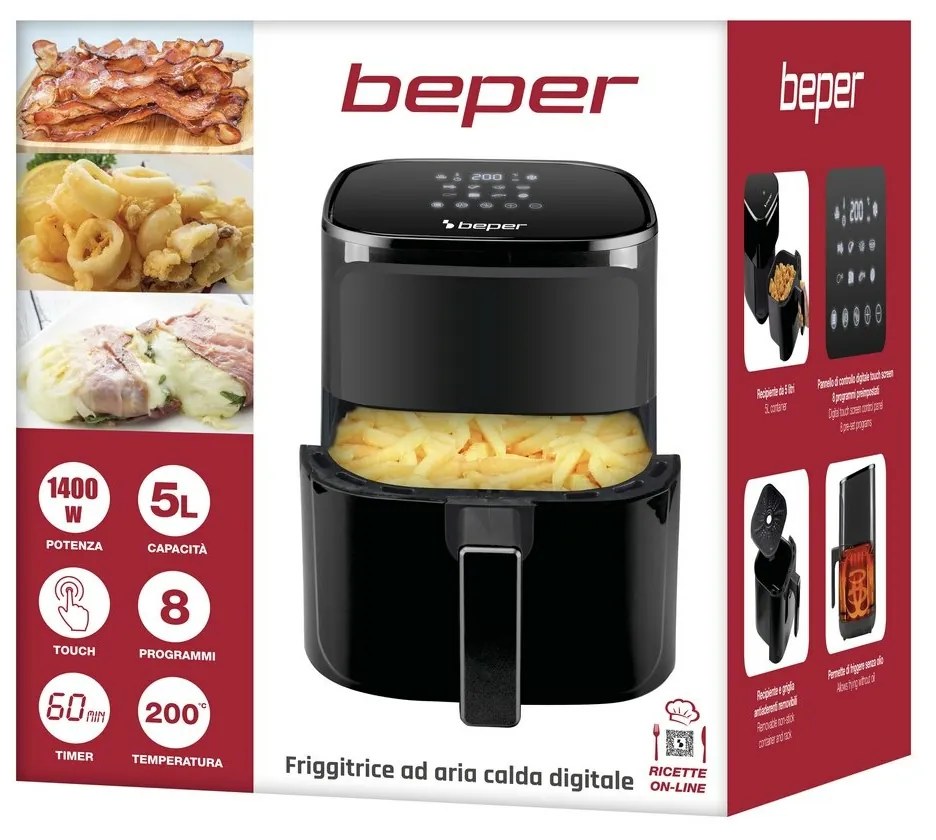 Beper P101FRI051 digitálna teplovzdušná fritéza, 5 l