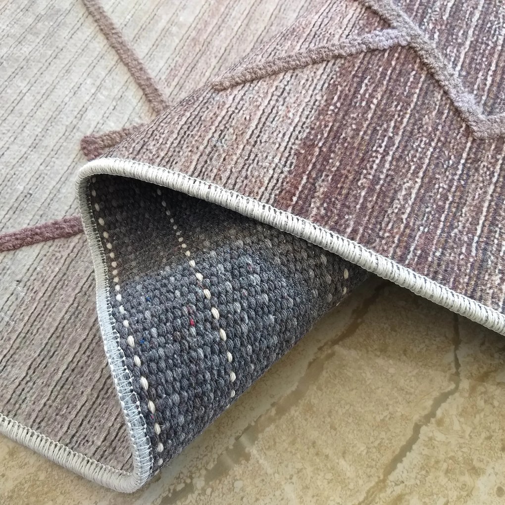 DY Hnedý protišmykový koberec Hypnotic 06 Rozmer: 160x230 cm