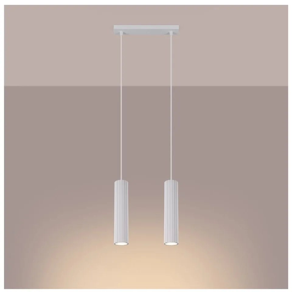 Biele závesné svietidlo Gleam – Sollux