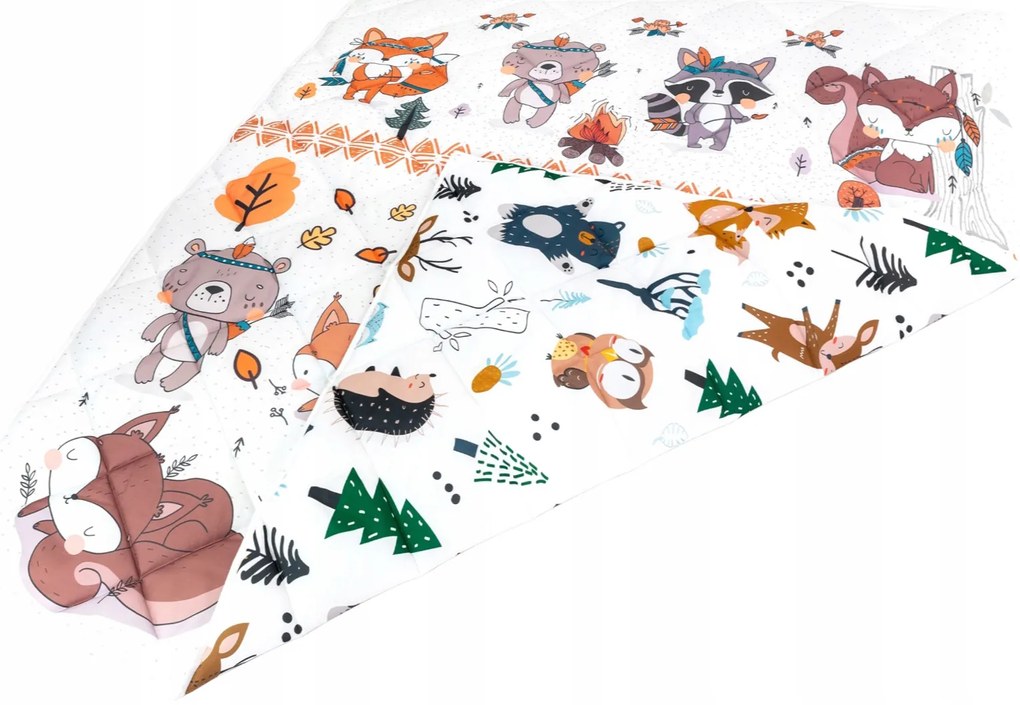 Obojstranná detská podložka na hranie Rozprávkový les 150x170 Farba: teepee