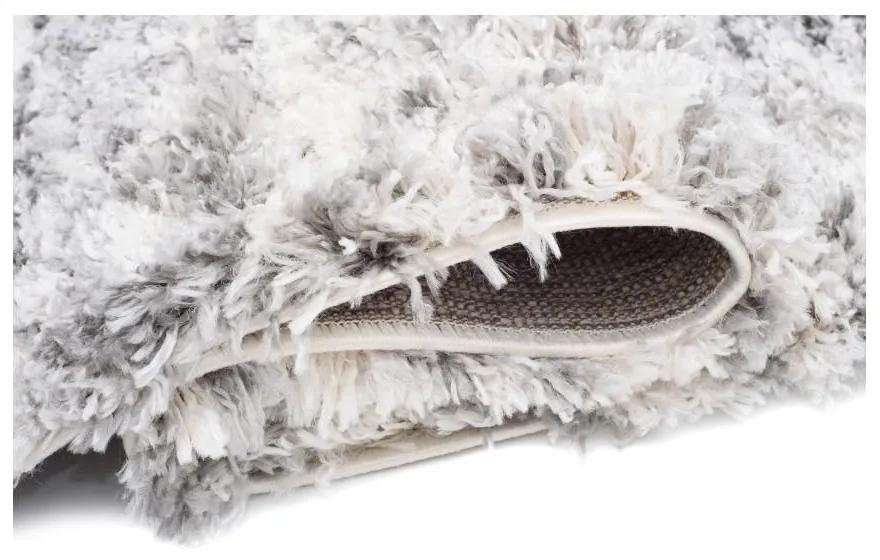 Kusový koberec shaggy Acama krémovo sivý atyp 70x250cm