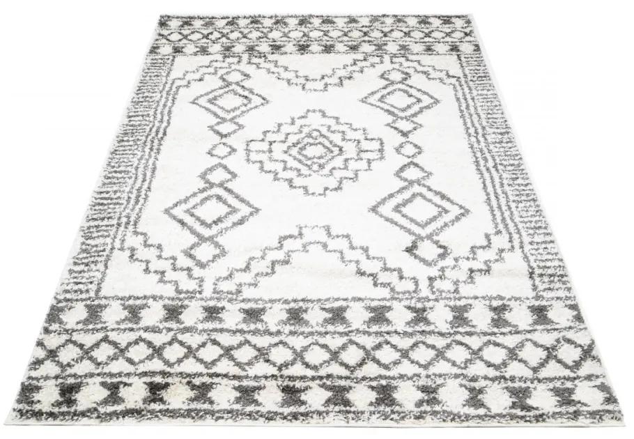 Kusový koberec shaggy Panga krémový 200x290cm
