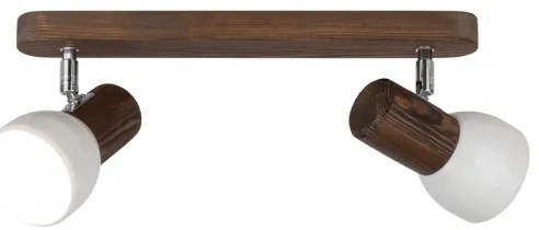 Spot-Light DO2225256 - Stropné bodové svietidlo NEL 2xE27/15W/230V borovica