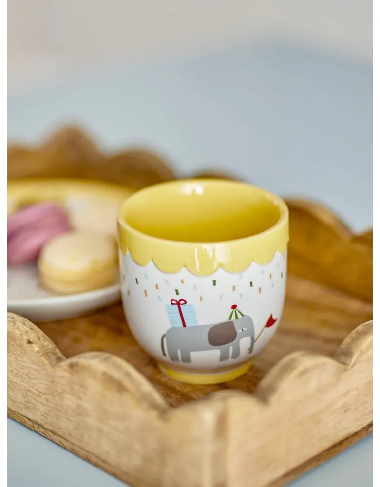 Žltý/krémový detský hrnček z kameniny 150 ml Celebrate – Bloomingville Mini