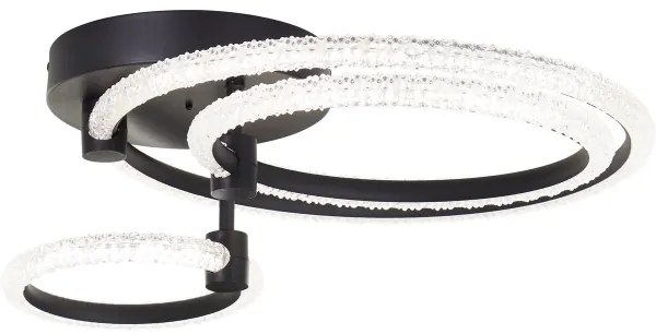 Brilliant - LED stmievateľné stropné svietidlo AYDIN LED/34W/230V čierne + diaľkové ovládanie