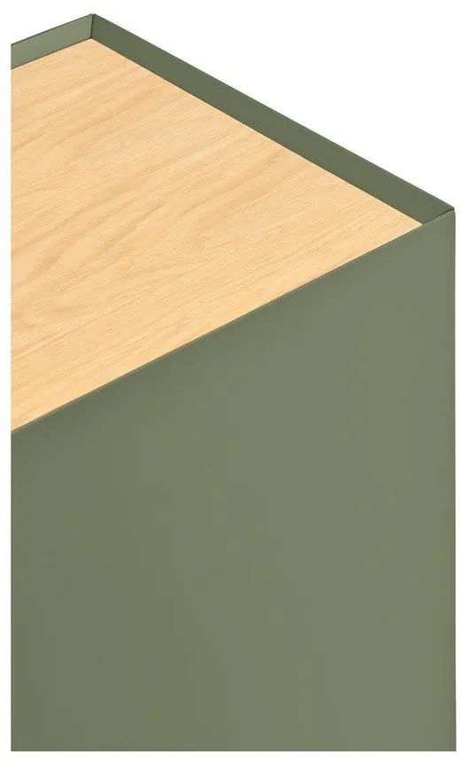 Zelená nízka komoda v dekore duba 110x85 cm Arista – Teulat