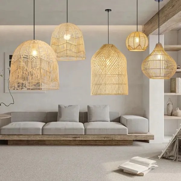 Immax 08262L - Luster na lanku PELO 1xE27/40W/230V pr. 40 cm ratan