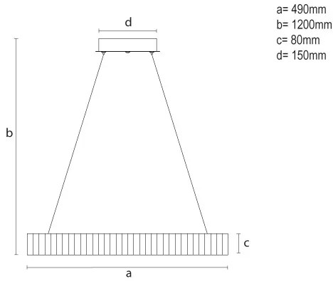 LED Stmievateľný luster na lanku LED/75W/230V 3000-6500K pr. 49 cm + DO