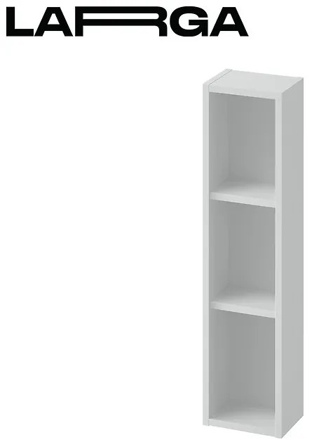 Cersanit Larga, vysoká otvorená závesná skrinka modulárna 80x20cm, šedá, S932-096