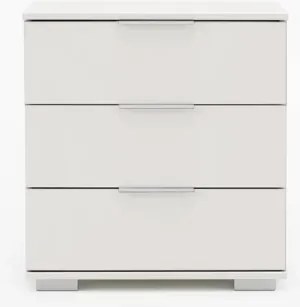 Nočný stolík Easy Plus, 3 zásuvky, alpská biela%