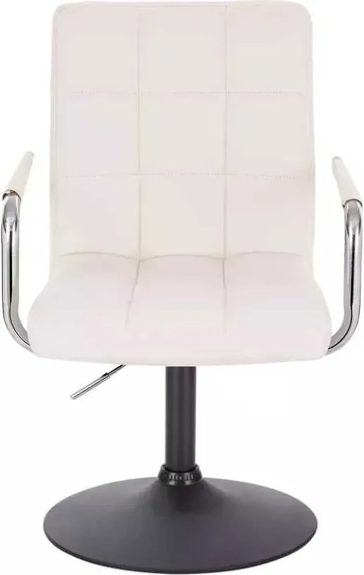 LuxuryForm DESIGN Stolička VERONA na čiernom tanieri - biela