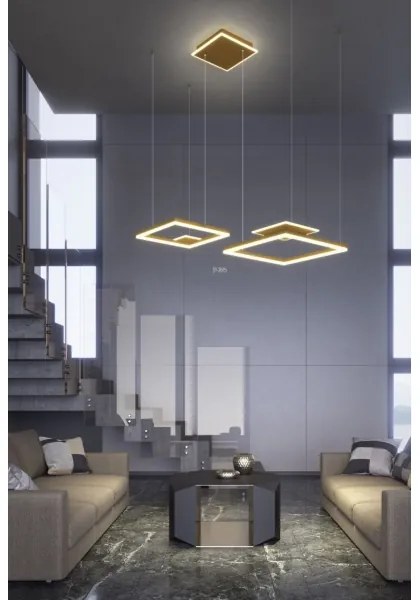 Redo 01-2615 - LED stmievateľný závesný luster na lankách SIGUA LED/137W/230V CRI 90 zlatý