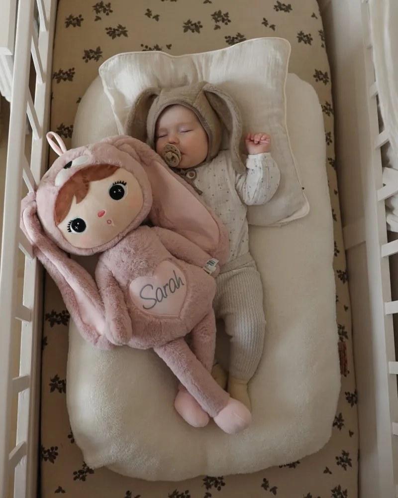 Mojkáčik - Bábika králik ružová XL 70 cm