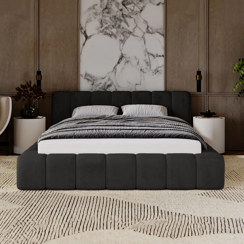 PROXIMA.store - Minimalistická čalúnená posteľ NETTIE ROZMER: 180 x 200 cm, TYP ROŠTU: KOVOVÝ ROŠT