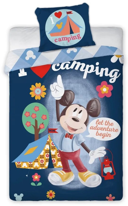 Obliečky Mickey Mouse Bavlna 140 x 200 + 70 x 90 cm FARO