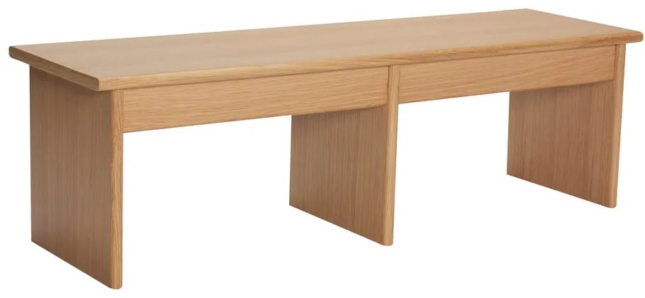 TV stolík v dekore duba v prírodnej farbe 99x30 cm Doppio – Hübsch