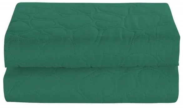 Zelený prehoz na posteľ so vzorom STONE Rozmer: 200 x 220 cm