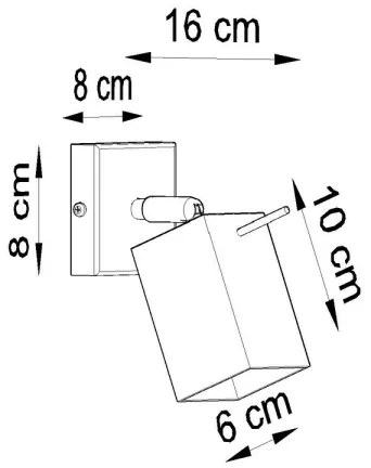 Nástenné bodové svietidlo MERIDA 1xGU10/40W/230V čierna