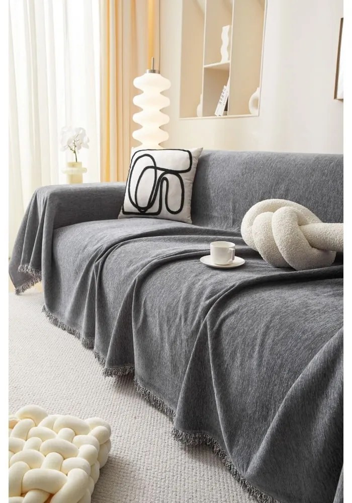 Tmavosivý poťah na kreslo 70 cm Talo – Filumi