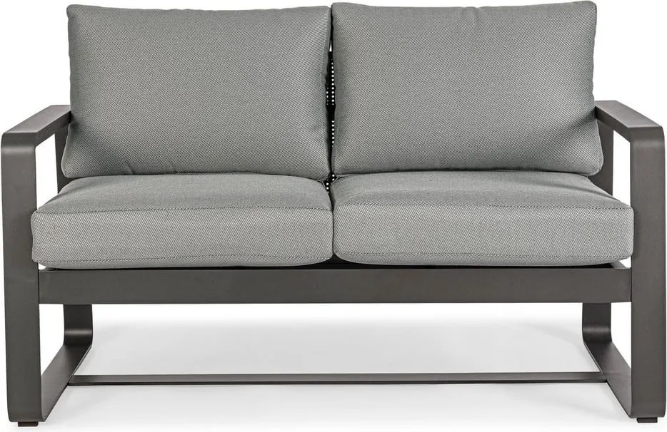 Sivá hliníková záhradná pohovka Merrigan – Bizzotto