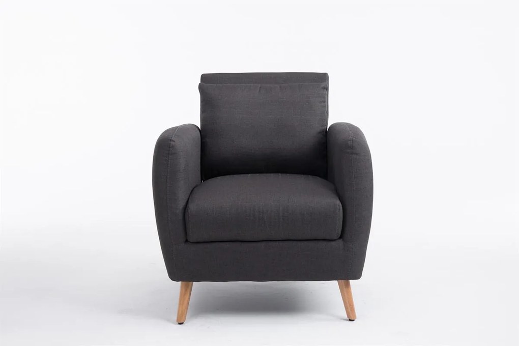 Design-Shop Kreslo Tilg látka - Tmavo sivá