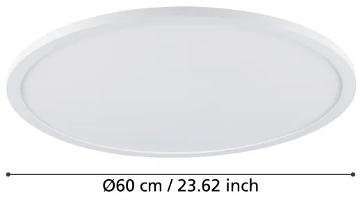 Eglo 900759 - LED Stmievateľné stropné svietidlo SARSINA-Z 41W/230V pr. 60 cm biela