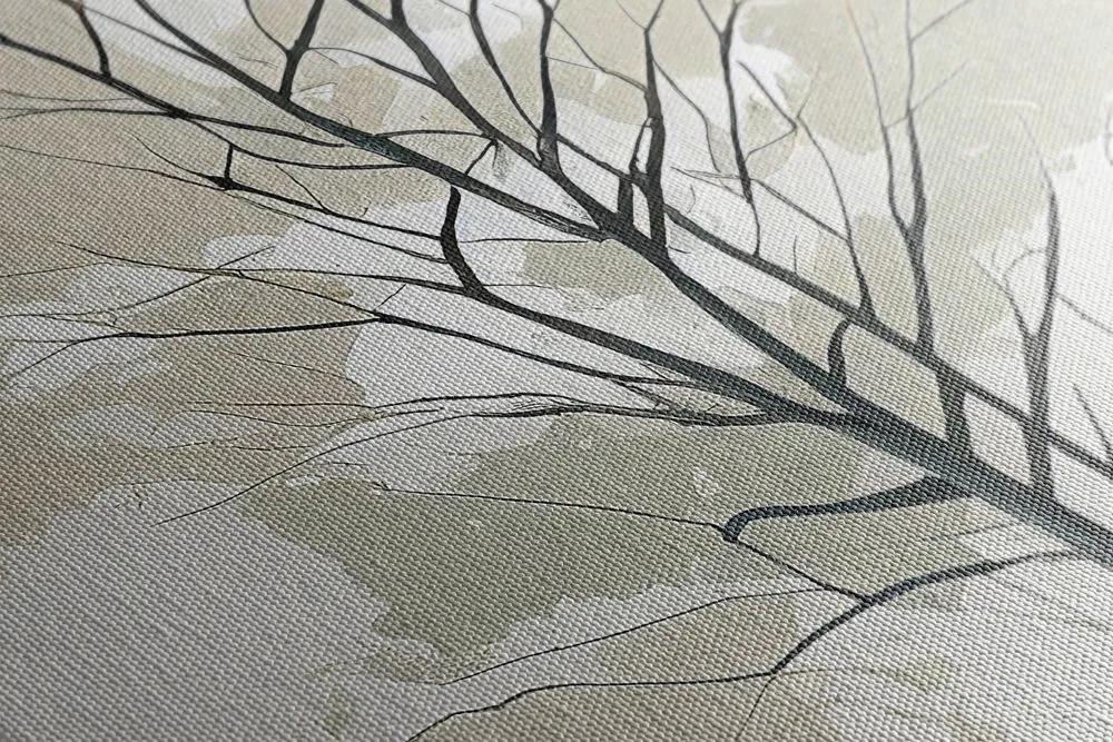 Obraz strom v minimalistickom prevedení - 60x120