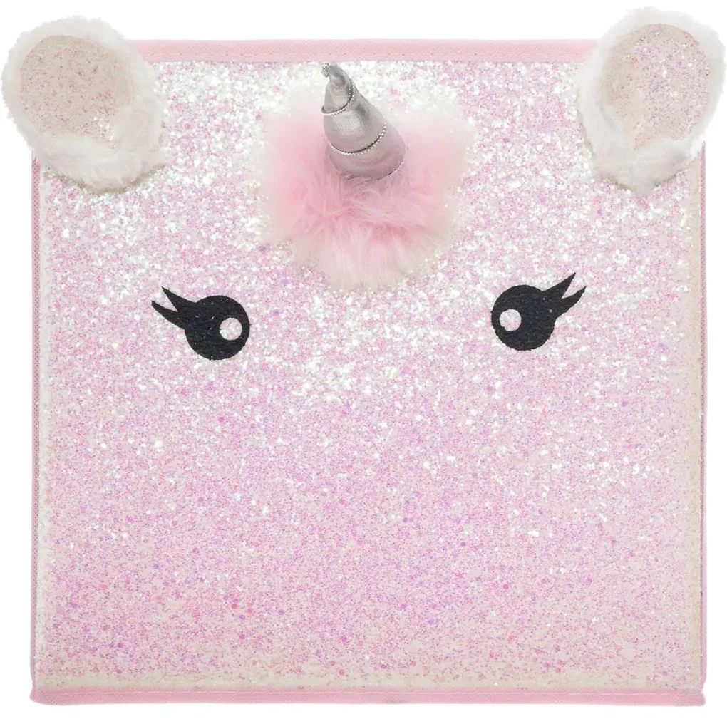 Úložný box Unicorn, 29x29x29 cm, ružová