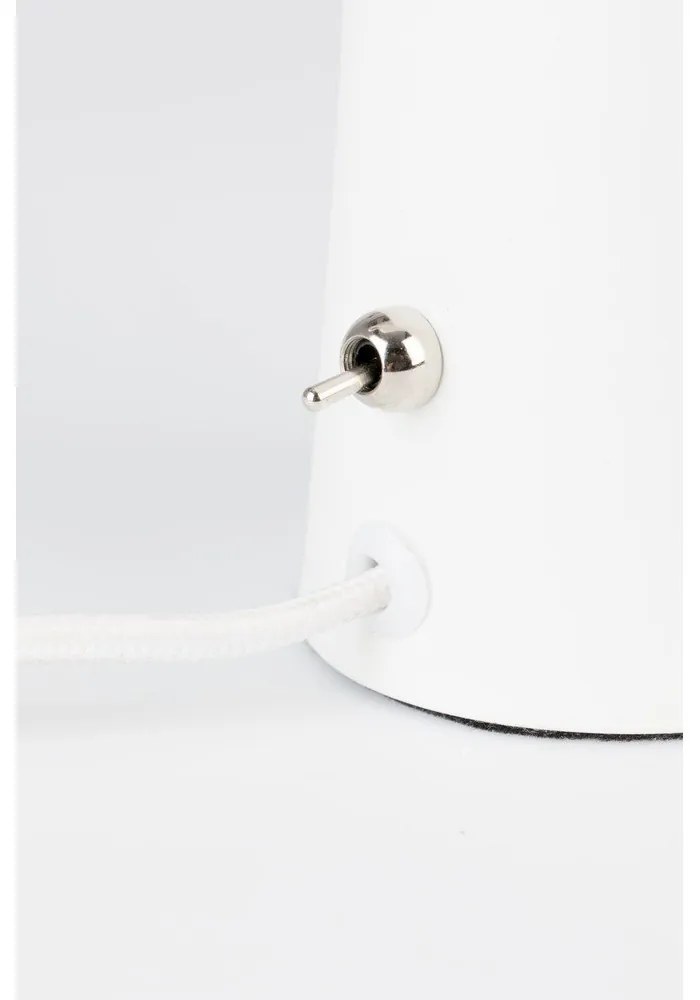 Biela stolová lampa White Label Vesper