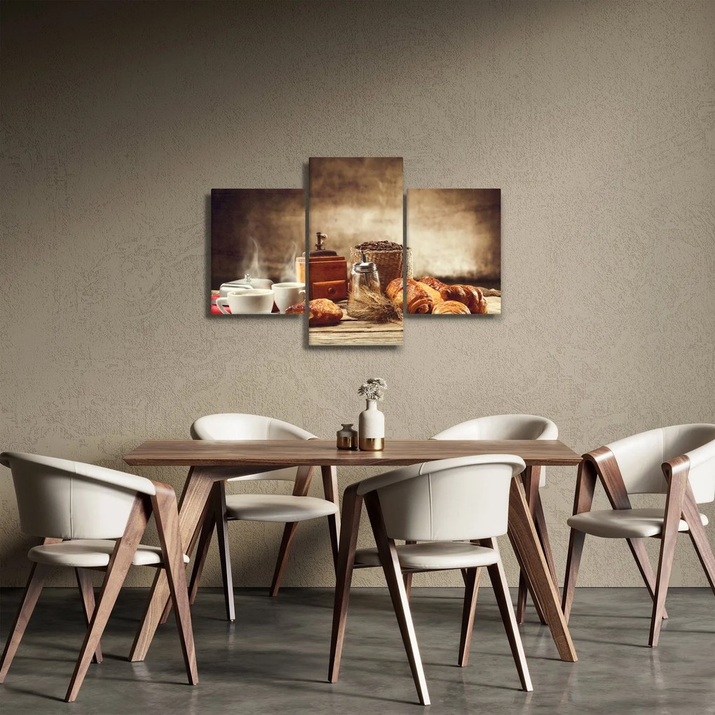 Obraz - Káva a raňajky (90x60 cm)