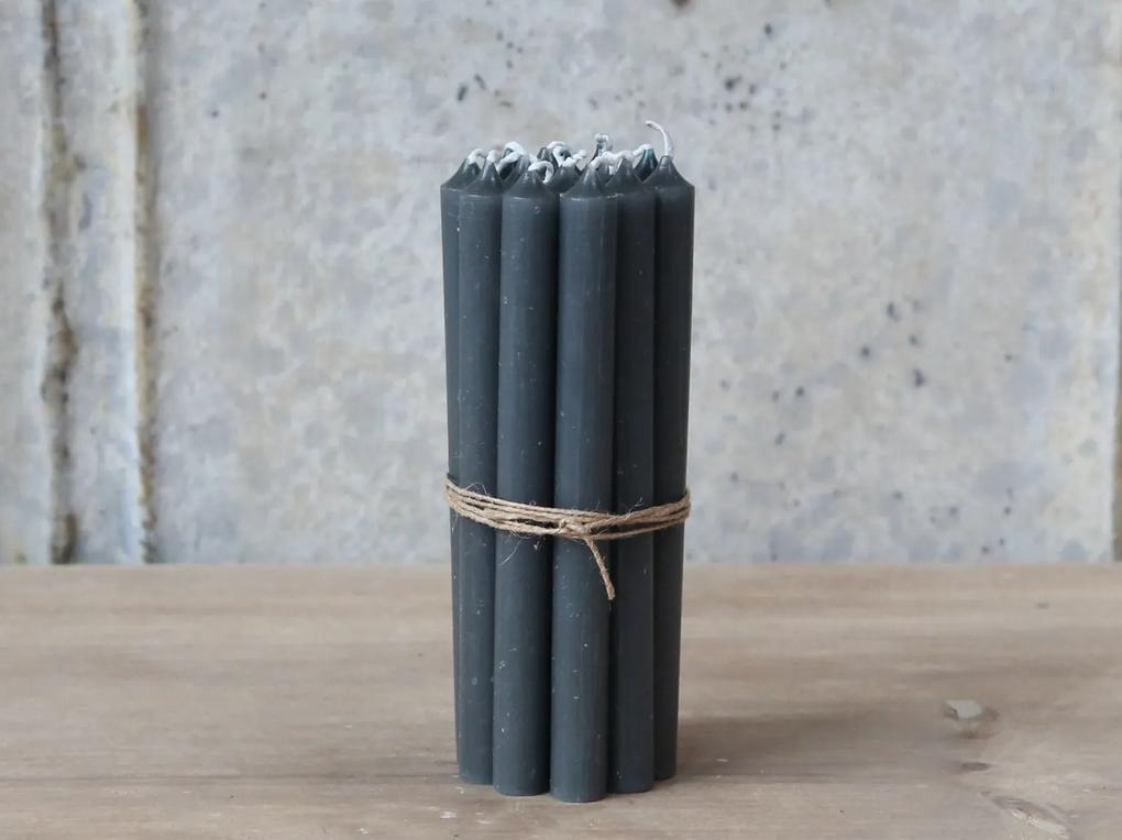 Granitová úzka sviečka Taper coal - Ø 1,2 * 13cm / 2.5h