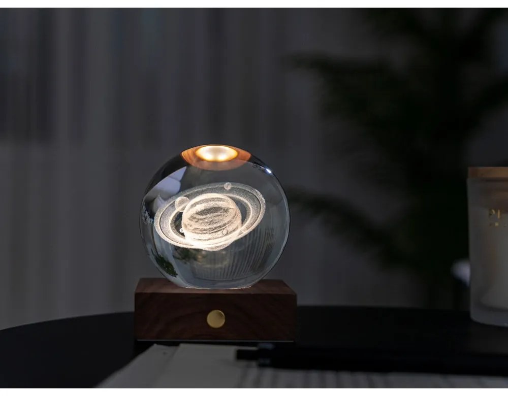 Tmavohnedá svetelná dekorácia na USB Amber – Gingko