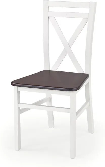 Jedálenská stolička Derek, orech / biela