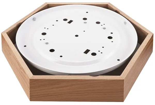 Stropné svietidlo OAK HEX 2xE27/60W/230V pr. 43 cm dub