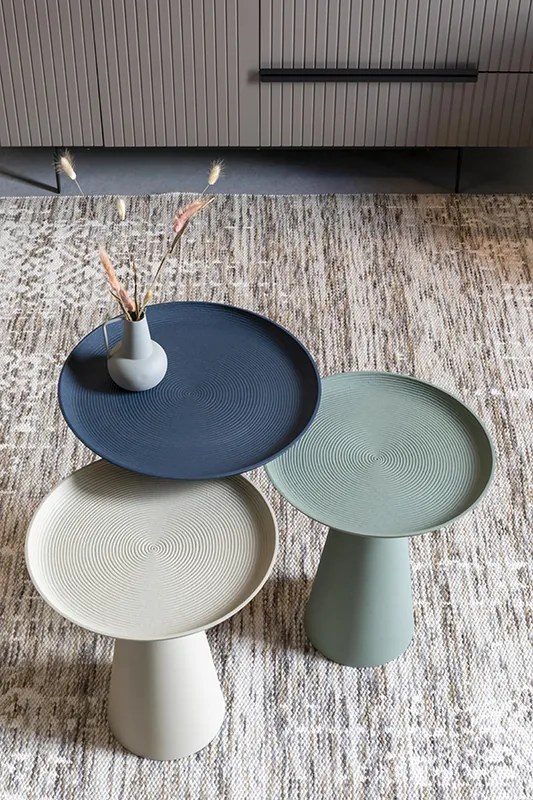 WL-Living Ringar farebný odkladací stolík - Zelená, 45,5 cm