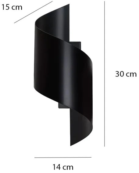 Nástenné svietidlo SPINER 1xG9/8W/230V čierna
