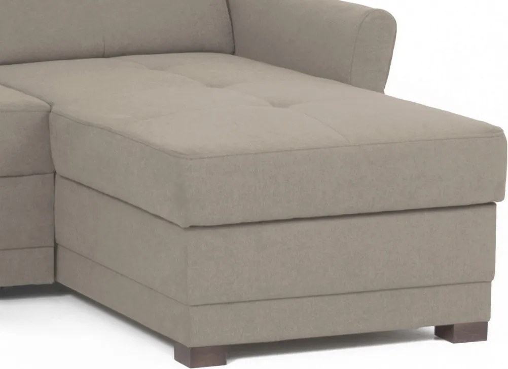 Rohová sedacia súprava Harris, hnedo-béžová taupe látka, pravý roh