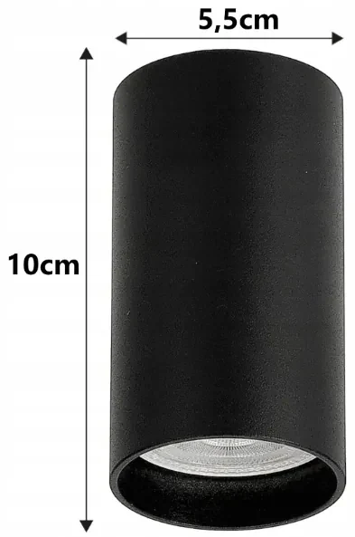BERGE LED svietidlo pre povrchovú montáž FIGU - čierne 3+1 ZADARMO