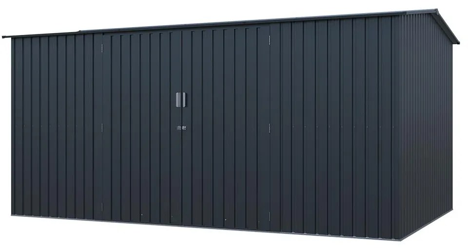 Záhradný domček na náradie, krídlové dvere Avenberg HUNTER G1 4.1 x 2.6 m ANTRACIT