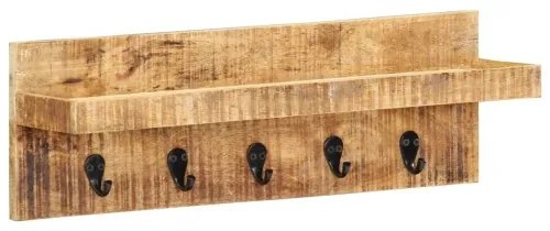 vidaXL Nástenný vešiak na kabáty 60x15x20 cm surový teakový masív-