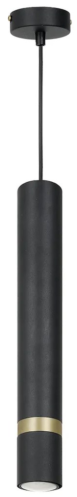 Závesné svietidlo Joker, 1x zlaté/čierne kovové tienidlo, b