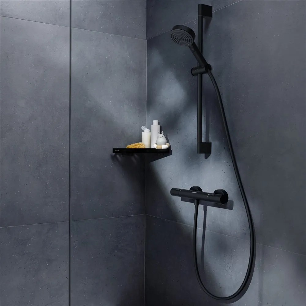 HANSGROHE Ecostat Fine sprchový termostat na stenu, pre 1 spotrebič, matná čierna, 13324670