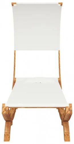 vidaXL Hojdacia sieť so strieškou 100x216x162 cm masívny smrek krémová-