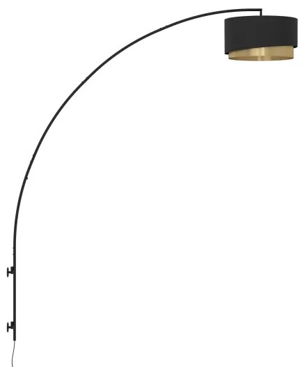 Eglo 390406 - Nástenné svietidlo MANDERLINE 1xE27/40W/230V čierna/zlatá