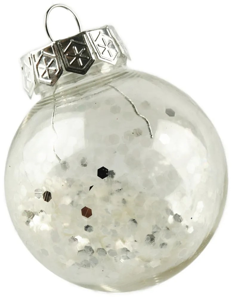 DECOLED Sada ozdôb, d. 6 cm, biela